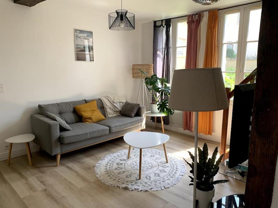 Superbe Duplex Centre-Ville Avec Parking Gratuit Auxerre Luaran gambar